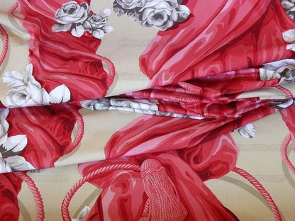 Scalamandre "diva" Tromp L'oeil Pink Silk & White Camellia