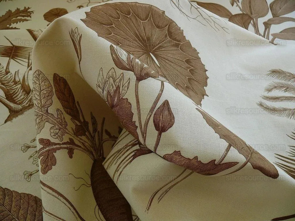 Clarence House Linen ""le Flora Danica" Coffee White