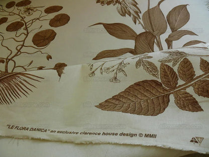 Clarence House Linen ""le Flora Danica" Coffee White