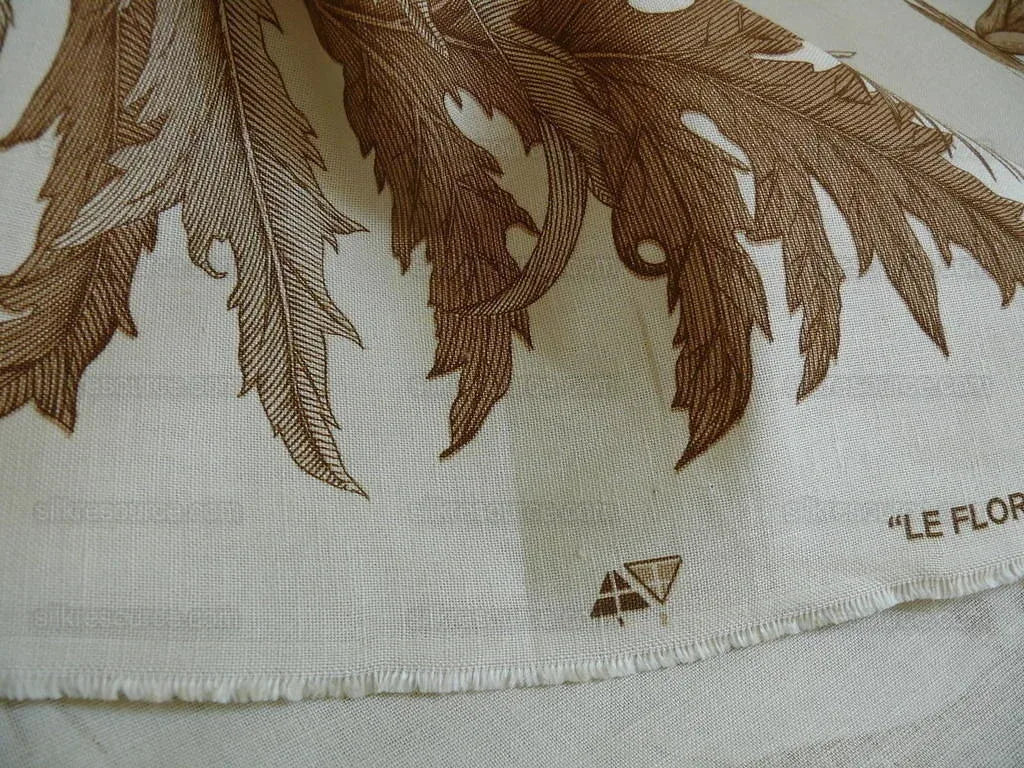 Clarence House Linen ""le Flora Danica" Coffee White