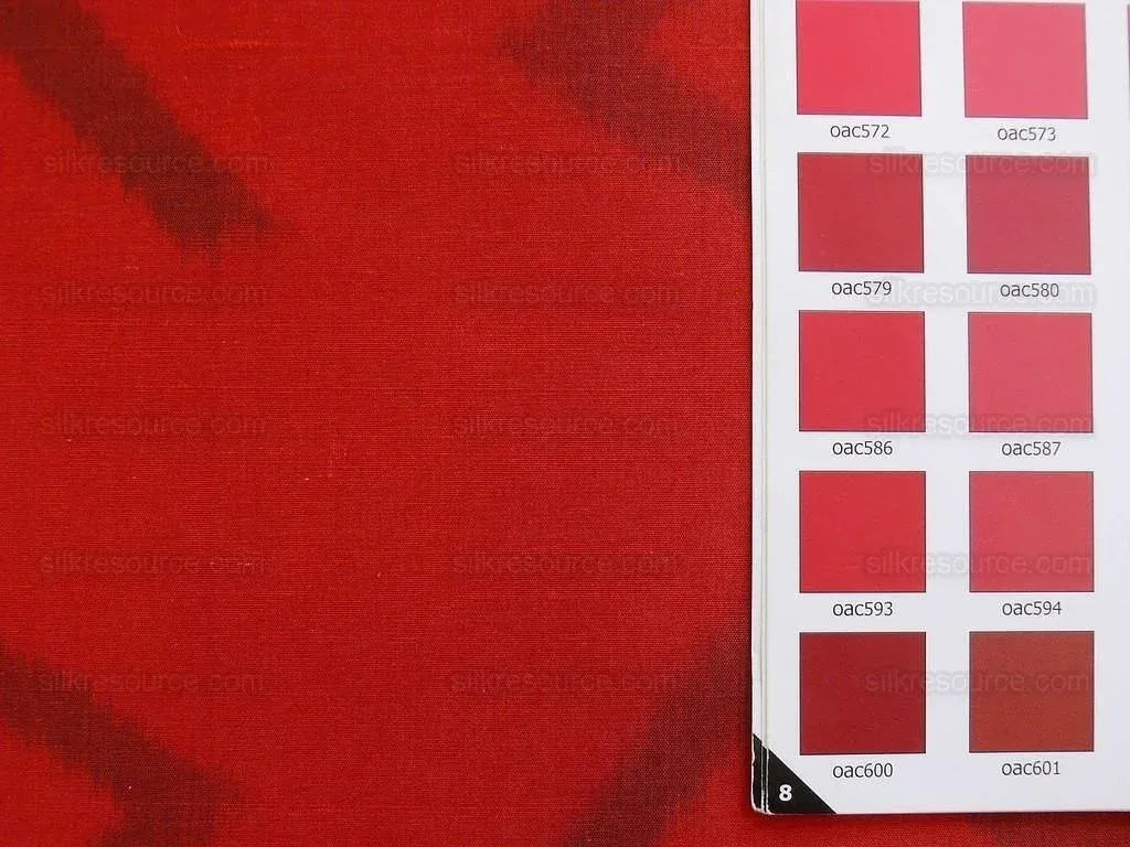 Clarence House Silk Crimson Red "malago" Charcoal Black Ikat MODERN WARP PRINT