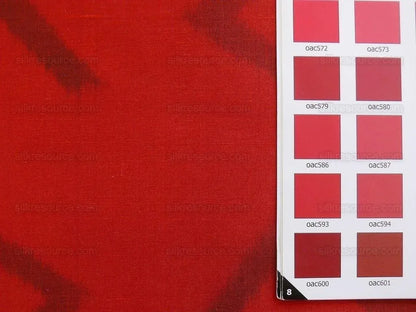 Clarence House Silk Crimson Red "malago" Charcoal Black Ikat MODERN WARP PRINT