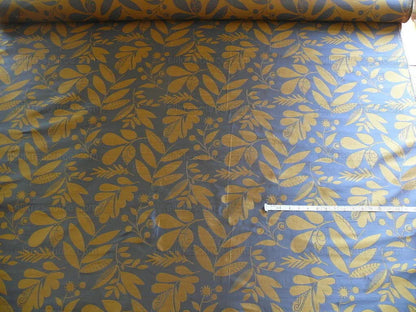 By Yard 100% Silk Damask Fairy Tale Tree Of Life "blue" Gold Thick Josef Frank MSRP USD356/Y