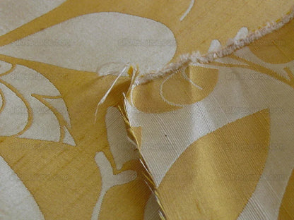 100% Silk Damask Fairy Tale Tree Of Life "yellow" Gold Thick Josef Frank MSRP USD356/Y