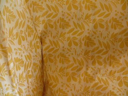 100% Silk Damask Fairy Tale Tree Of Life "yellow" Gold Thick Josef Frank MSRP USD356/Y