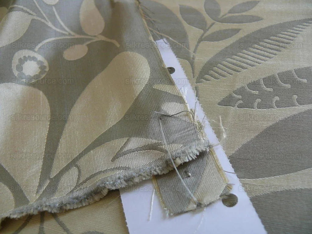 100% Silk Damask Fairy Tale Tree Of Life "grey" Thick Josef Frank MSRP USD356/Y