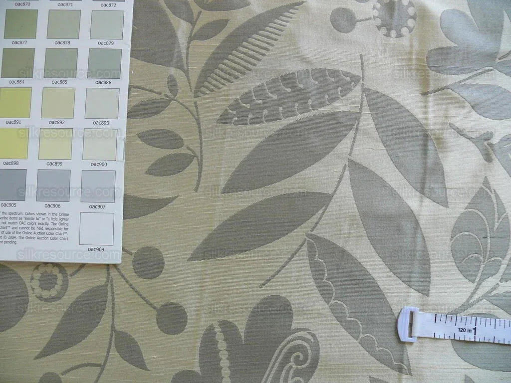 100% Silk Damask Fairy Tale Tree Of Life "grey" Thick Josef Frank MSRP USD356/Y