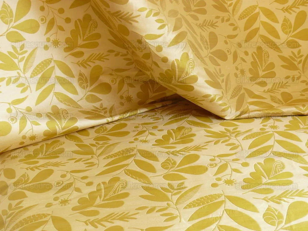 100% Silk Damask Fairy Tale Tree Of Life "grass" Green Thick Josef Frank MSRP USD356/Y