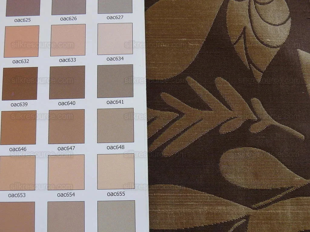 100% Silk Damask Fairy Tale Tree Of Life "chocolate" Brown Thick Josef Frank MSRP USD356/Y