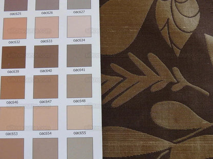 100% Silk Damask Fairy Tale Tree Of Life "chocolate" Brown Thick Josef Frank MSRP USD356/Y