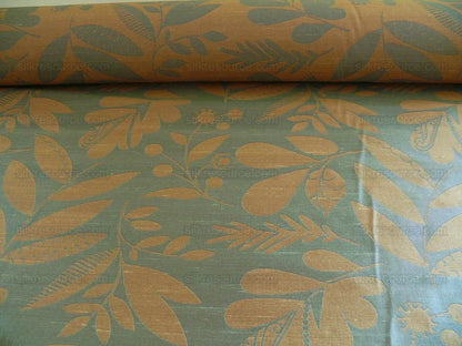 100% Silk Damask Fairy Tale Tree Of Life "teal" Blue Thick Josef Frank MSRP USD356/Y