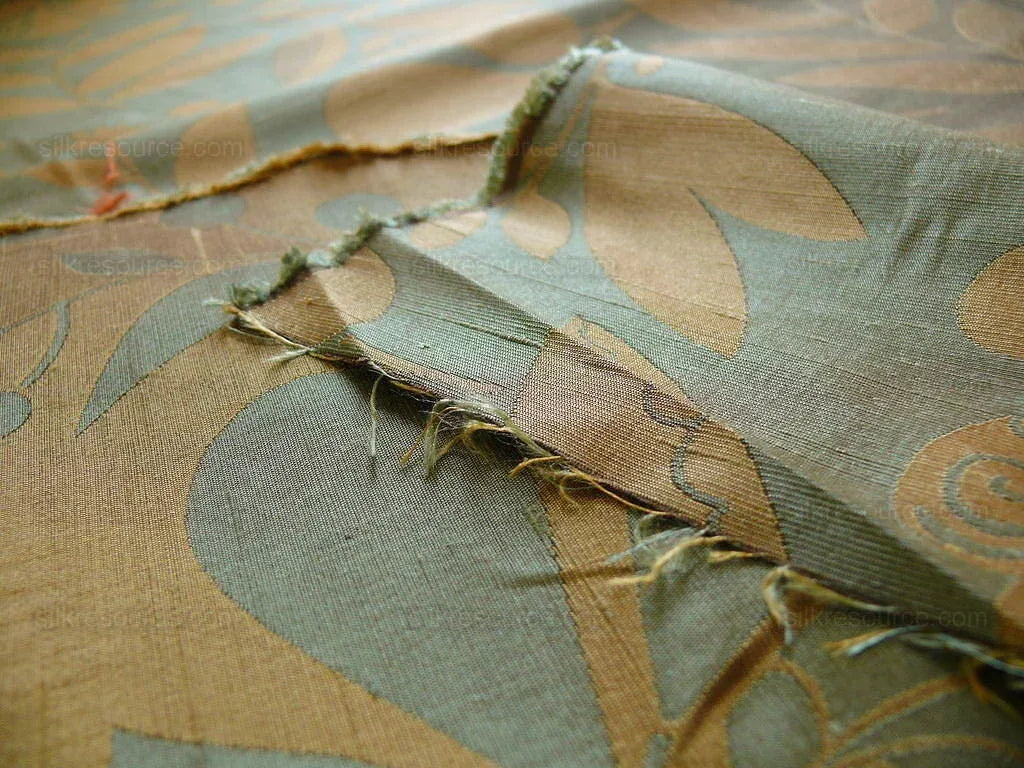 100% Silk Damask Fairy Tale Tree Of Life "teal" Blue Thick Josef Frank MSRP USD356/Y