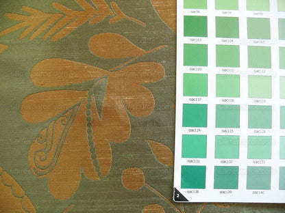 100% Silk Damask Fairy Tale Tree Of Life "teal" Blue Thick Josef Frank MSRP USD356/Y