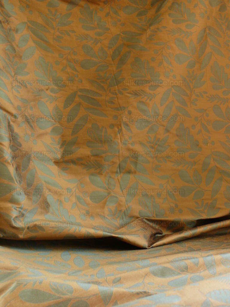 100% Silk Damask Fairy Tale Tree Of Life "teal" Blue Thick Josef Frank MSRP USD356/Y