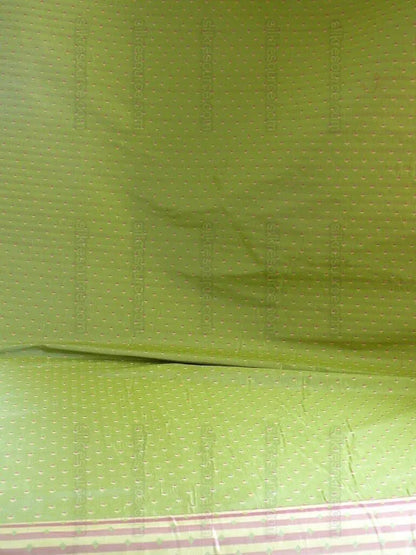 by yard Hi End 100% Silk Lampas Diamond Dot "kiwi" Green Red Magenta Khaki Yellow  Stripe Reversible