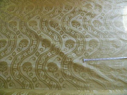 100% Silk Damask Peony River - Mist Ecru