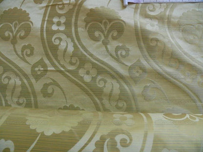 100% Silk Damask Peony River - Mist Ecru