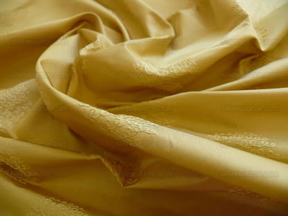 Bty 100% Silk Damask Loop Doodle "butterscotch" Yellow Gold MSRP USD 200+/Y