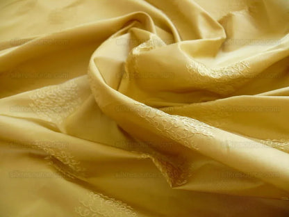 Bty 100% Silk Damask Loop Doodle "butterscotch" Yellow Gold MSRP USD 200+/Y