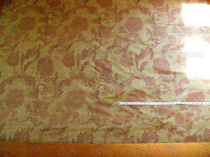 100% Silk Lampas Large Peony Paisley "firethorn" Red