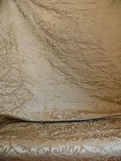 by yard Abstract "papercut"silk Swirl-cloud Grey Silver Granito