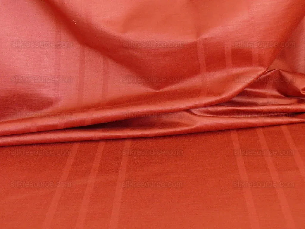 Scalamandre  Deep Rose Cotton Silk "horseguard Stripe" Bty