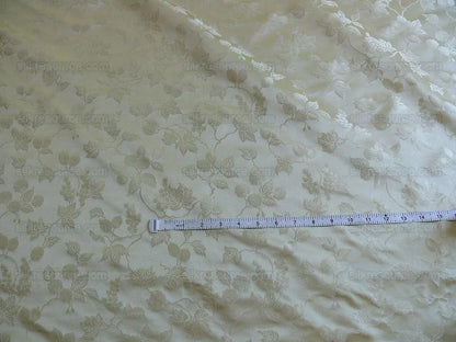 100%silk Damask Summer Berry "almond" Ecru