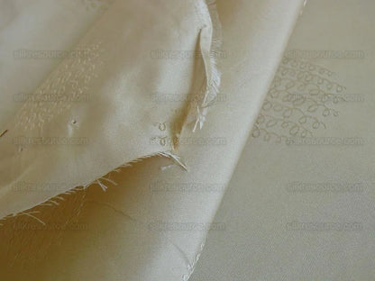 Bty 100% Silk Damask Loop Doodle "vanilla" Ecru Beige Cream MSRP USD 200+/Y