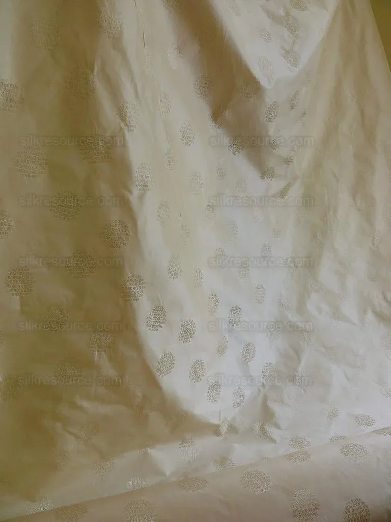 Bty 100% Silk Damask Loop Doodle "vanilla" Ecru Beige Cream MSRP USD 200+/Y