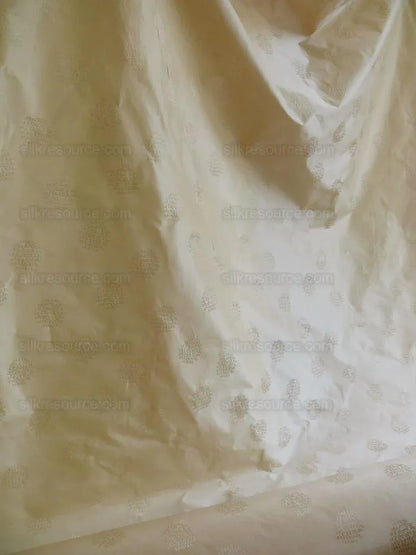 Bty 100% Silk Damask Loop Doodle "vanilla" Ecru Beige Cream MSRP USD 200+/Y