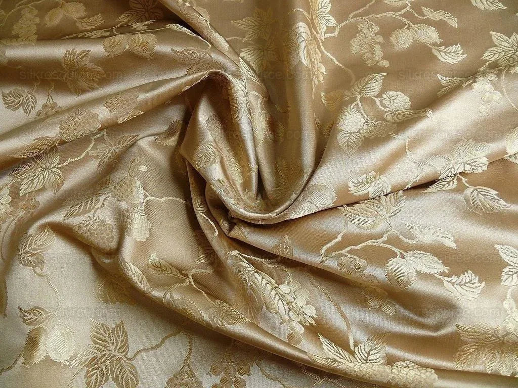 100%silk Damask Summer Berry "sunkissed" Gold Nimbus Art Nouveau William Morris