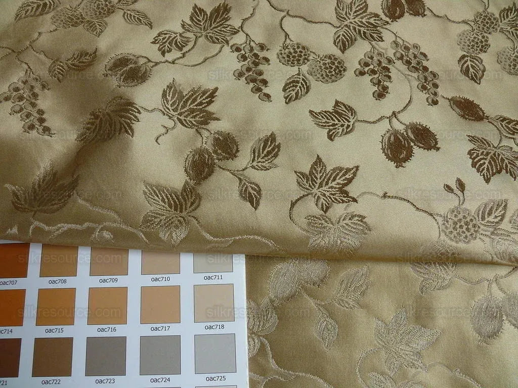 100%silk Damask Summer Berry "sunkissed" Gold Nimbus Art Nouveau William Morris