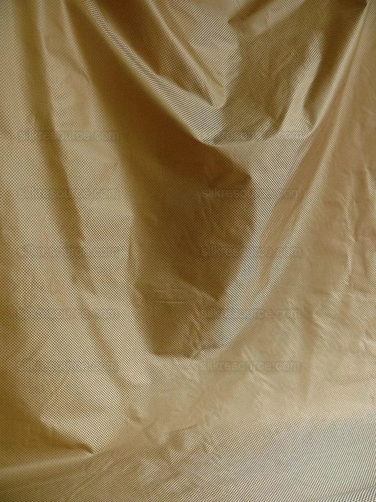 High End 100% Silk Mini Check "blond" Gold Heavy! MSRP USD275/Y