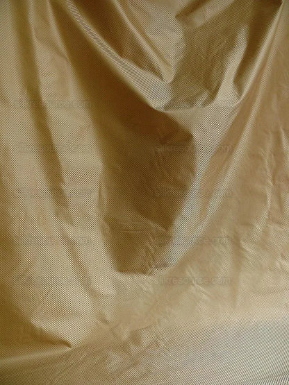 High End 100% Silk Mini Check "blond" Gold Heavy! MSRP USD275/Y