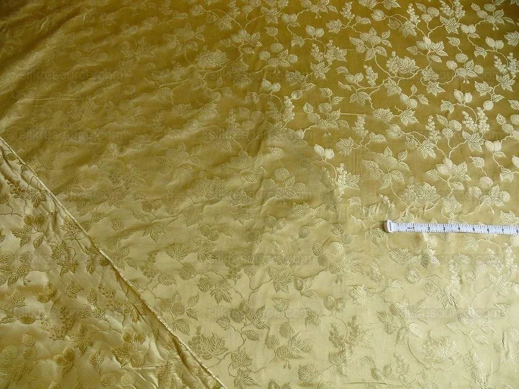 100%silk Damask Summer Berry "wheat" Gold Nimbus Art Nouveau William Morris