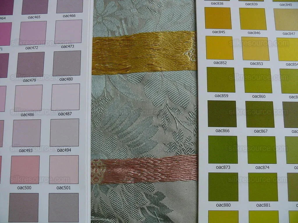 by yard HiEnd 100% silk Damask Lisere Renaissance Rose Urn "aspen" Blue