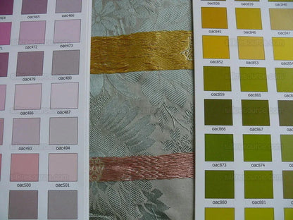 by yard HiEnd 100% silk Damask Lisere Renaissance Rose Urn "aspen" Blue