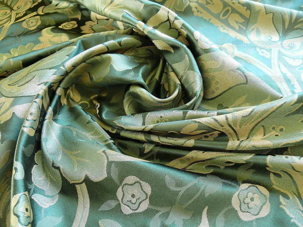 Beacon Hill"morita" Silk Damask Renaissance Emerald