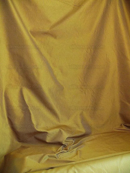 100% Silk Jacquard Dashed Square Texture "marjoram" Green Plaid