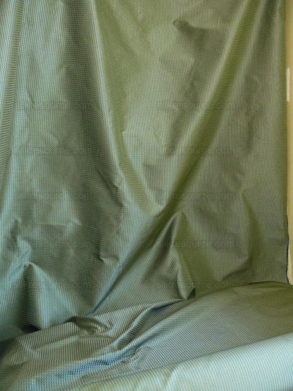 100% Silk Jacquard Dashed Square Texture "mystic" Blue Plaid