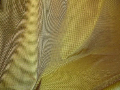 100% Silk Jacquard Dashed Square Texture "parsley" Green Plaid