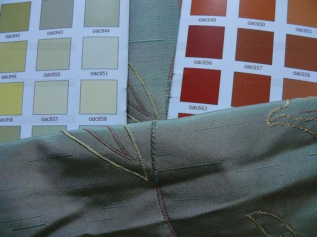 100% Silk Lampas Tulip "blue" Mod Picasso Modern Abstract Flora Thick MSRP USD 300+/Y