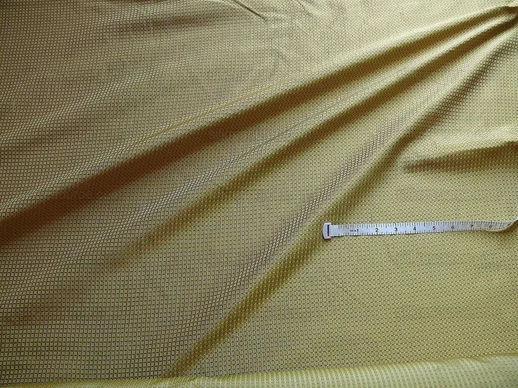 100% Silk Jacquard Dashed Square Texture "marjoram" Green Plaid