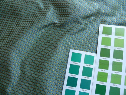 100% Silk Jacquard Dashed Square Texture "mystic" Blue Plaid