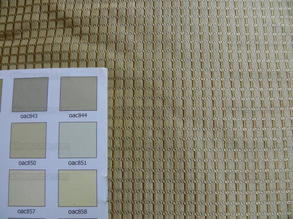 100% Silk Jacquard Dashed Square Texture "sesame" Gold Plaid