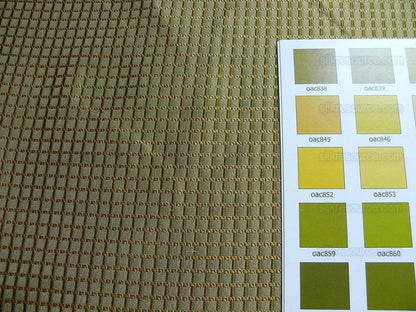 100% Silk Jacquard Dashed Square Texture "parsley" Green Plaid