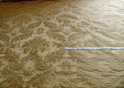 100% Silk Damask Classy Lotus "ambrosia" Tan Bty