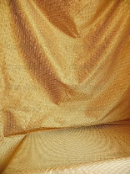 100% Silk Jacquard Dashed Square Texture "coin" Gold Plaid
