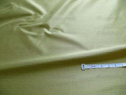 100% Silk Jacquard Dashed Square Texture "arcadia" Green Plaid