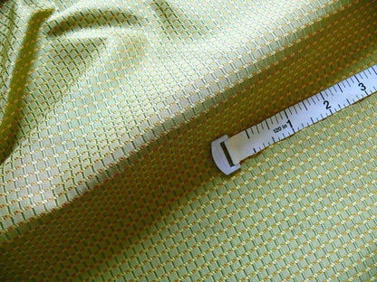 100% Silk Jacquard Dashed Square Texture "arcadia" Green Plaid
